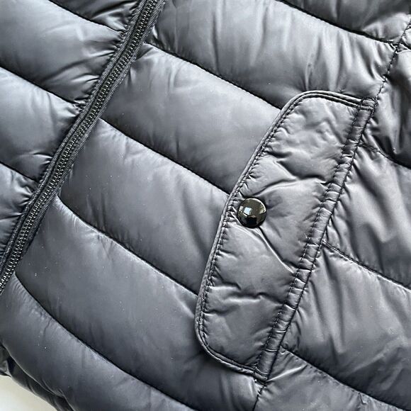 Zara Womens Black Reversible Insulated Hooded Full Zip Puffer Jacket Size M - Picture 11 of 16